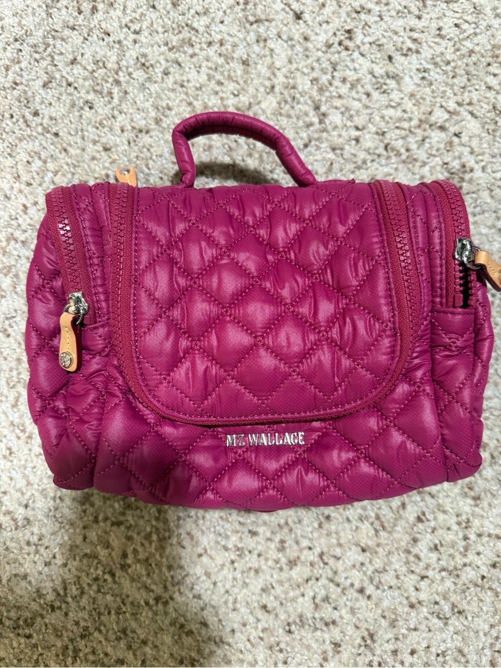 MZ WALLACE Hanging toiletry bag in Raspberry - RARE